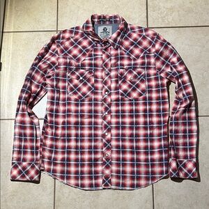 Jachs plaid western flannel shirt Size XL